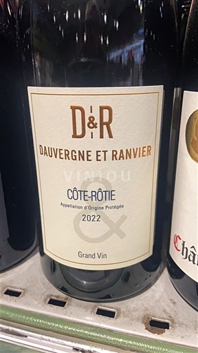 Rhônen laakso Côte-rôtie Dauvergne et Ranvier Grand Vin 2022