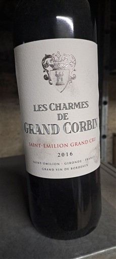Бордо Сент-Емільйон Гран Крю Grand Corbin Les Charmes de Grand Corbin 2016