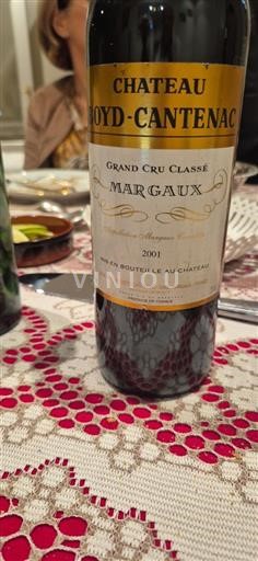 Bordeaux Margaux Grand Cru Classé Château Boyd-Cantenac 2001