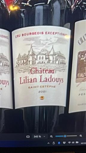 Burdeos Saint-Estèphe Cru Bourgeois Exceptionnel Château Lilian Ladouys 2021