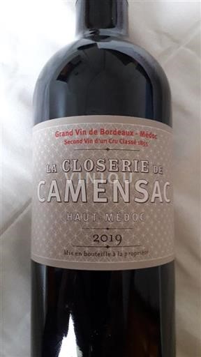 Bordeaux Haut-Médoc Château Camensac La Closerie de Camensac 2019