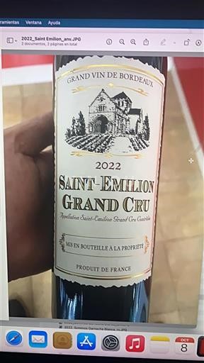 Bordeaux Saint-Émilion Grand Cru UPD Sant Emilion 2022