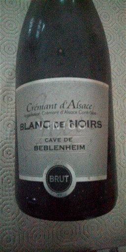Alsace Crémant d'Alsace Cave de Beblenheim Blanc de Noirs Non-Vintage