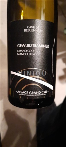 Alsácia Gewurztraminer Grand Cru Cave de Beblenheim Grand Cru Mandelberg Não Sazonado