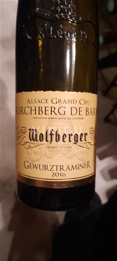 Alsace Gewürztraminer Grand Cru Wolfberger Kirchberg de Barr 2016