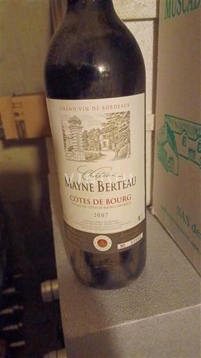 Bordeaux Côtes-de-bourg Château Mayne Berteau 2007