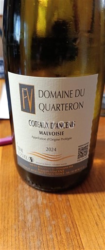 Dolina Loare Coteaux d'Ancenis Domaine Quarteron Malvoisie 2024