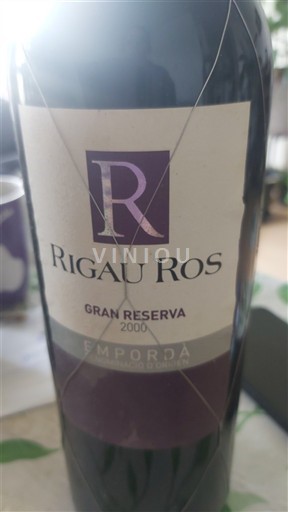 Katalonia Empordà Rigau Ros Gran Reserva 2000
