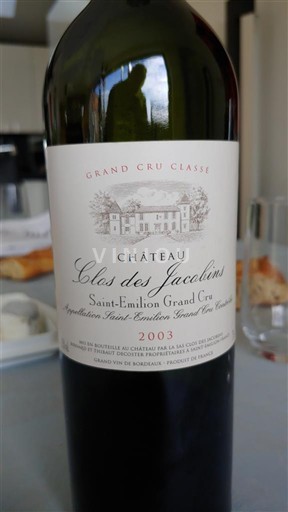 Bordeaux Saint-Émilion Grand Cru Grand Cru Classé Château Clos des Jacobins 2003