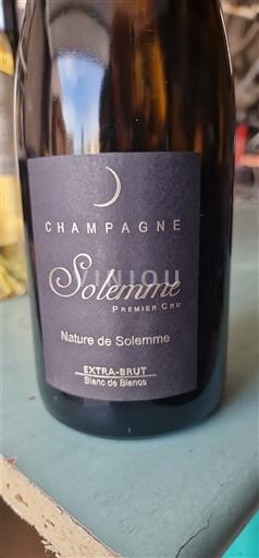 Champaña Champán Premier Cru Solemme Nature de Solemme 2015