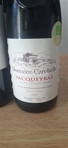 Rhônen laakso Vacqueyras Domaine Carobelle 2020