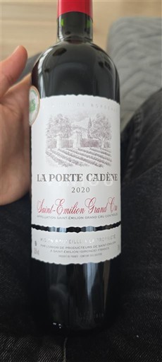 Bordeaux Saint-Émilion Grand Cru Grand Cru La Porte Cadène 2020
