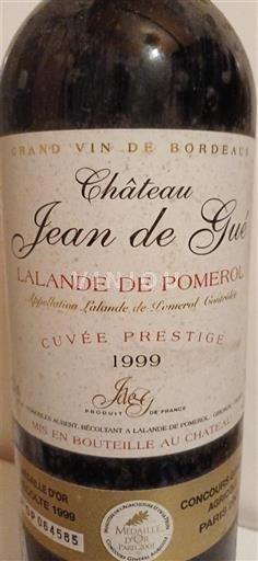 Bordeaux Lalande-de-Pomerol Château Jean de Gué Prestige 1999