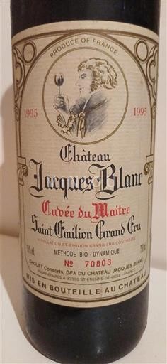 Bordeaux Saint-Émilion Grand Cru Grand Cru Château Jacques Blanc du Maître 1995