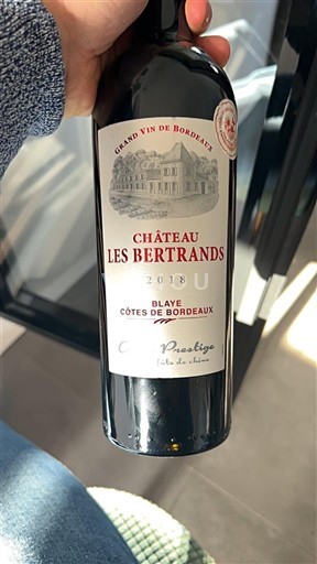 Bordeaux Blaye-côtes-de-bordeaux Château Les Bertrands Prestige 2018
