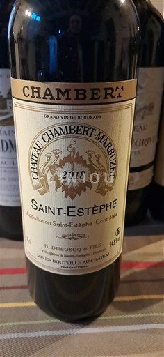 Bordoja Saint-Estèphe Château Chambert-Marbuzet 2018