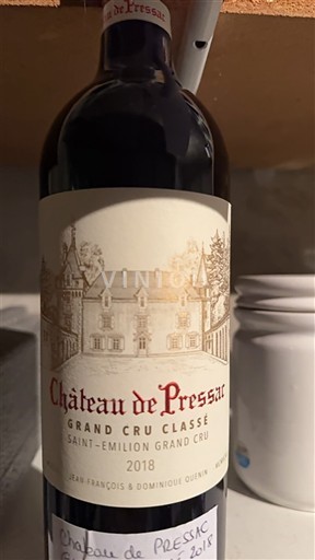 Bordeaux Saint-Émilion Grand Cru Grand Cru Classé Château Pressac 2018