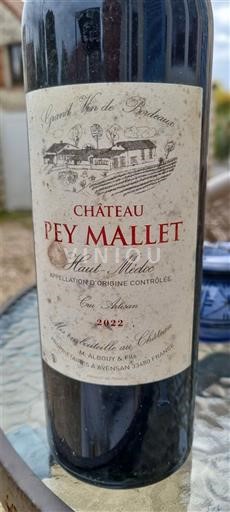 Bordéus Haut-Médoc Château Pey Mallet 2022