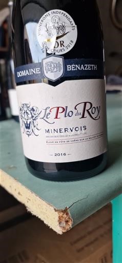 Langvedok Minervois Domaine Bénazeth Le Plo du Roy 2016