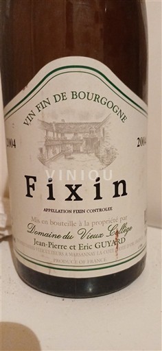 Borgogna Fixin Domaine Vieux Collège 2004