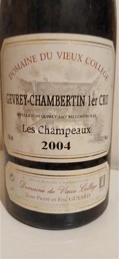Burgund Gevrey-Chambertin Premier Cru Domaine Vieux Collège Les Champeaux 2004
