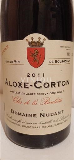 Burgundi Aloxe-Corton Domaine Nudant Clos de la Boulotte 2011