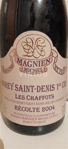 Bourgogne Morey-saint-denis Premier Cru Domaine Magnien Michel Les Chaffots 2004