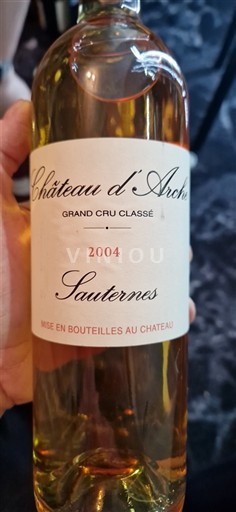Bordeaux Sauternes Grand Cru Château Arche 2004