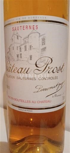 Bordeaux Sauternes Château Prost 2010
