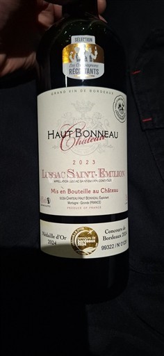 Burdeos Lussac-Saint-Émilion Haut Bonneau 2023