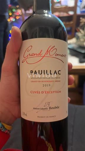 Bordeaux Pauillac Maison Johanna Boubée Grand Moment d'Exception 2019