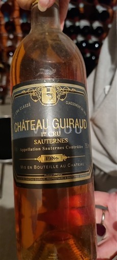 Bordeaux Sauternes Premier Cru Château Guiraud 1986