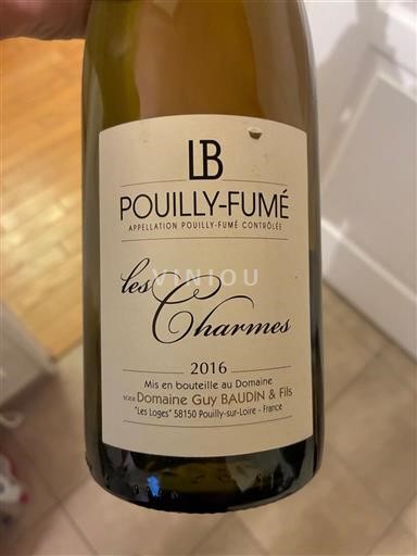 Dolina Loare Pouilly-fumé Domaine Guy Baudin & Fils Les Charmes 2016