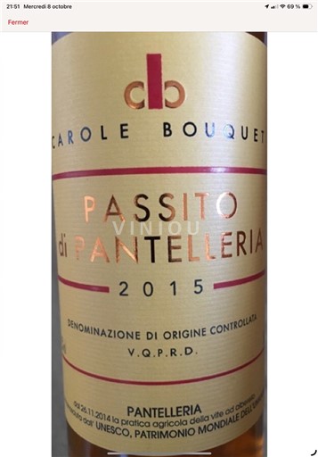 Wines of Sicily Moscato di Pantelleria Carole Bouquet 2015