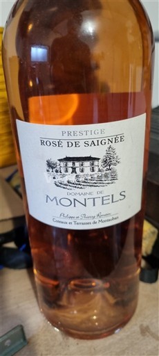 Tây Nam Coteaux và sân thượng Montauban Domaine Montels Prestige Rosé de Saignée Không niên vụ
