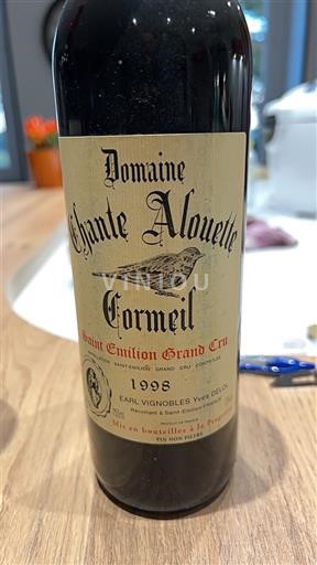 Bordeaux Saint-Émilion Grand Cru Grand Cru Domaine Chante Alouette Cormeil 1998