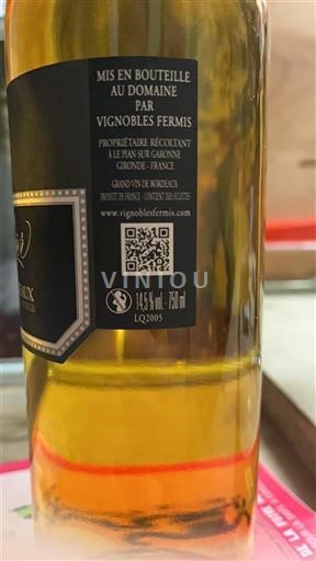 Bordeaux Sauternes Vignobles Fermis 2020