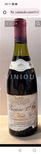 Bourgogne Beaune Premier Cru Pierre Bouzereau Les Cent Vignes 1987