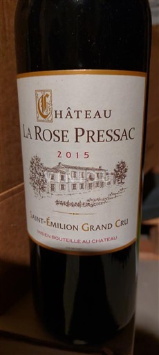 Bordoja Saint-Émilion Grand Cru Grand Cru Château La Rose Pressac 2015