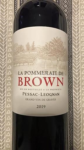Bordéus Pessac-Léognan Château Brown La Pommeraie de Brown 2019