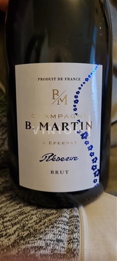Champanhe B. Martin Réserve Não Sazonado
