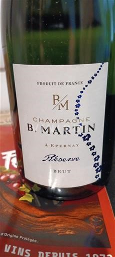 Champaña Champán B. Martin Réserve Sin añada