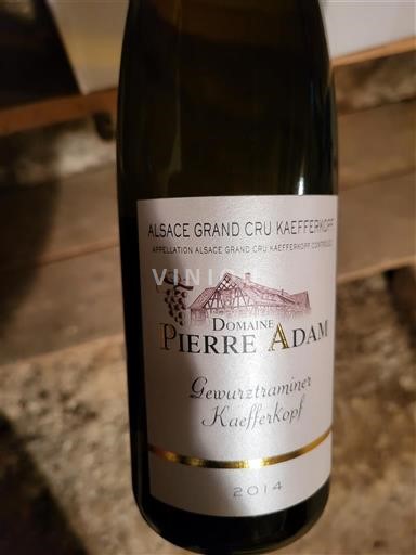 Alsace Ospecificerad Grand Cru Domaine Pierre Adam Gewurztraminer Kaefferkopf 2014