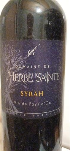 Linguadoca e Rossiglione Paese d'Oc Domaine L'Herbe Sainte Artemisia 2015