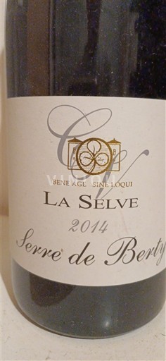 Rhônen laakso Côtes-du-vivarais La Selve Serre de Berty 2014