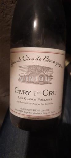 Burgundy Givry Premier Cru Domaine Joblot Les Grands Prétants 2003