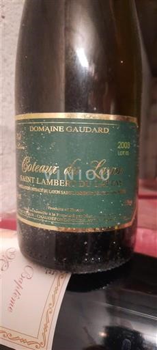 Loiredalen Coteaux-du-Layon Domaine Gaudard Saint Lambert du Lattay 2003
