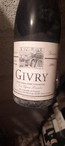 Bourgondië Givry Les Vignes Rondes 2003