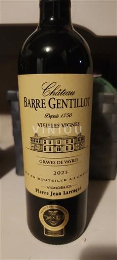 Bordeaux Graves-de-vayres Château Barre Gentillot Vieilles Vignes 2023