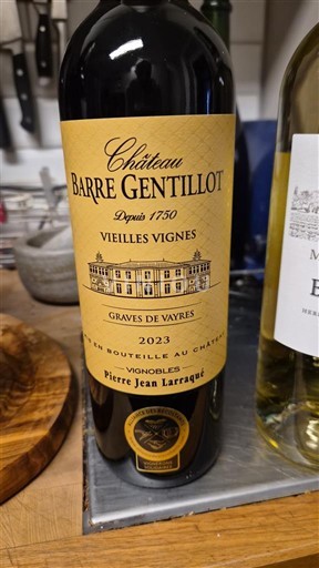 Bordeaux Graves-de-vayres Château Barre Gentillot Vieilles Vignes 2023